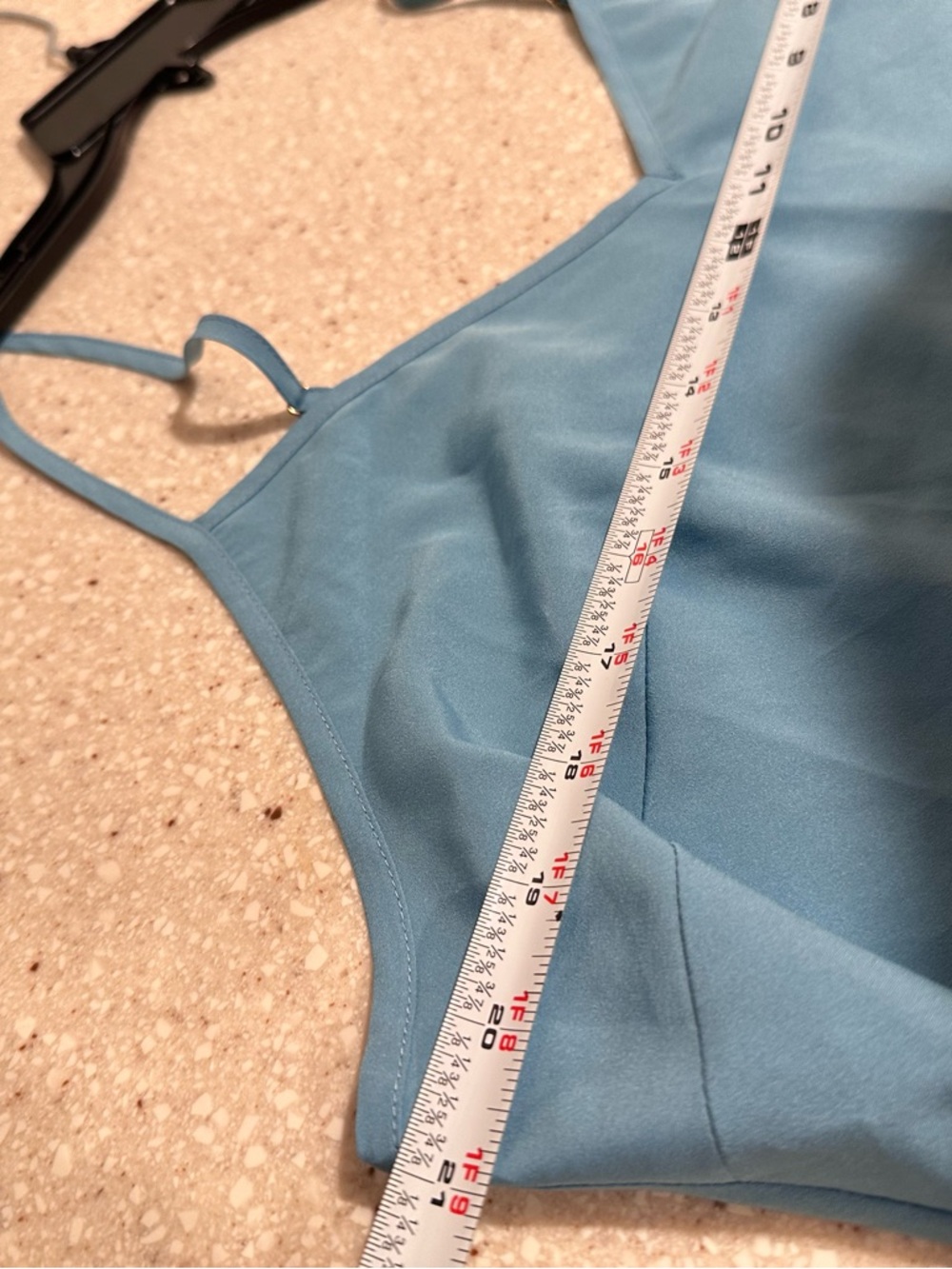 Nicoblu Dusty Blue V-Neck Maxi Slip Dress Spaghetti Adjustable Straps 16/2x Euc — image 8 of 8